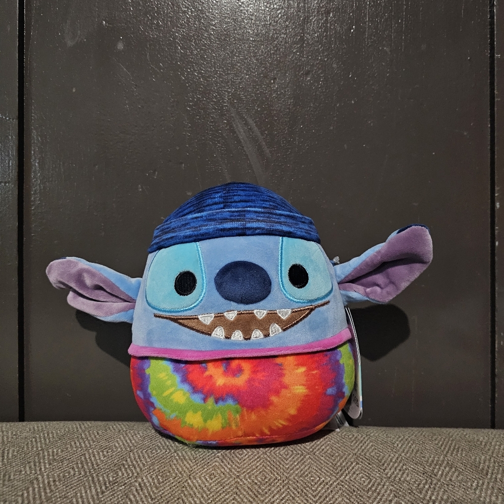 Colorful Plush Toy with Tie-Dye Design